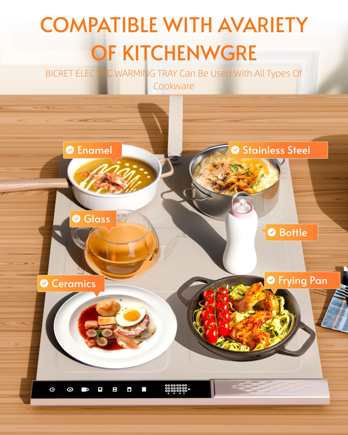 Amazon.co.jp: 食品温暖化マット - 電気ウォーミングトレイ 3ゾーン